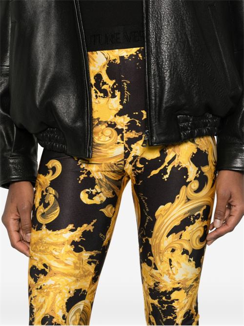 Pantalone donna Versace Jeans Couture nero oro Versace jeans Couture | 80HAC101JS532G89